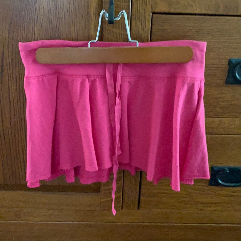 Pink cotton mini skirt